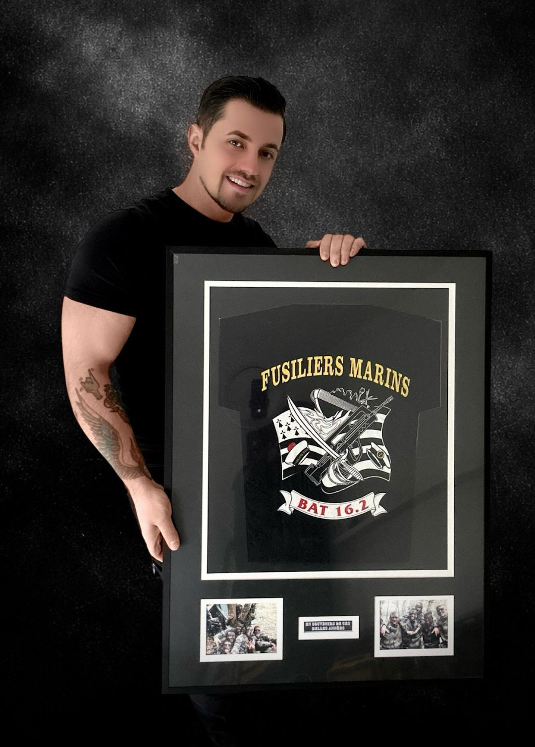 cadre pour t-shirt militaire encadré